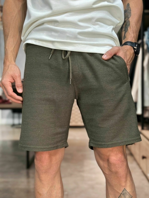 Shorts Austin Alfaiataria Moletom Musgo