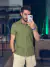 Camisa Austin Malha Waffle Musgo