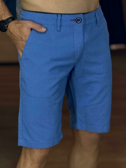 Bermuda Paladhos Alfaiataria Azul Cobalto - comprar online