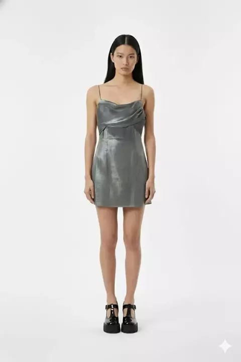 Vestido vintage Brilhante Prata