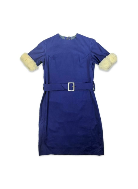 Vestido alfaiataria em lã anos 70