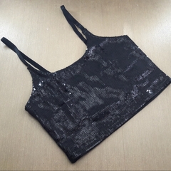 Cropped Faixa Paetê de Alcinha - Camila Bastos Moda