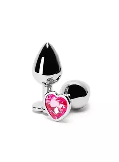 Plug Anal de Luxo em Aço Inoxidável com Pedra Lapidada em Coração - G na internet
