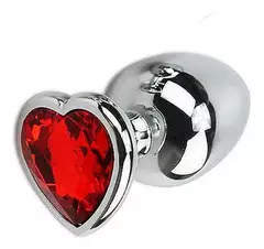 Plug Anal de Luxo em Aço Inoxidável com Pedra Lapidada em Coração - G na internet