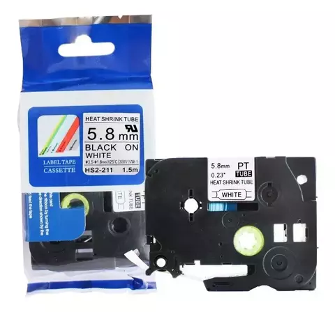 Fita Tubo Termo-retrátil Compativel Hs/Hse-211 Branca 6mm