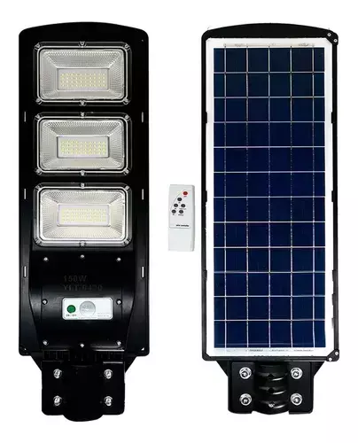 LUMINÁRIA POSTE SOLAR LED 150W COMPLETA COM CONTROLE