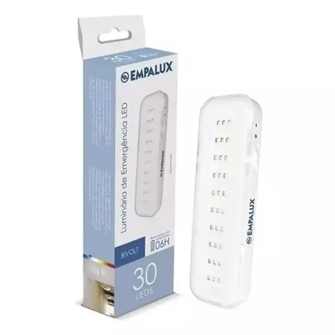 LUMINÁRIA DE EMERGENCIA 30 LEDS EMPALUX