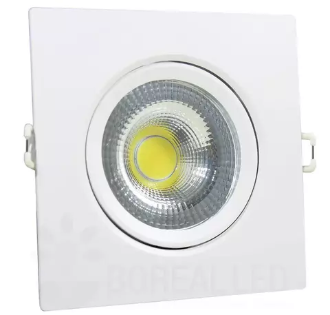 SPOT LED EMBUTIR 7W BQ QUADRADO DIRECIONAVEL - AAA TOP