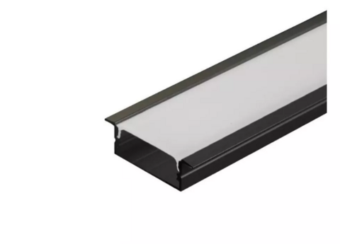 PERFIL PARA LED EMBUTIR 3M PREMIUM PRETO 25X7MM