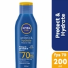 Protector solar humectante en loción NIVEA SUN Protect & Hydrate FPS 70 x 200 ml