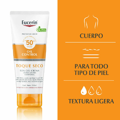 Eucerin Oil Control Sun Gel Toque Seco corporal Fps 50 x 200 ml en internet