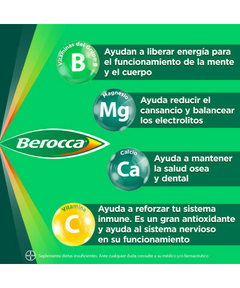 Suplemento Dietario Berocca Performance a base de Vitaminas, Calcio y Magensio x 30 Comprimidos Efervescentes - comprar online