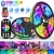 WS2812B Bluetooth LED Strip lights 5050 RGBW painel de controle Remoto + fonte de alimentação fita diodo LED neon night light para o quarto TV