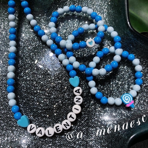 Kit infantil pulseira e colar
