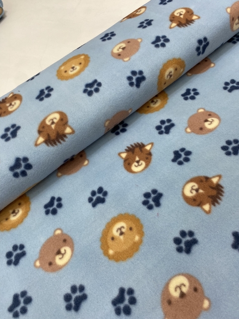 TECIDO SOFT ESTAMPADO ANIMAIS - 1M X 1,60