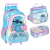 Kit Mochila Com Rodinhas Stitch Lancheira Térmica Estojo Box Escolar Infantil - comprar online