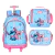 Kit Mochila Stitch com Rodinhas + Lancheira Térmica + Estojo 3 Peças