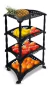 Organizador Vertical Telado 4 Andares Preto Plastico Desmontável