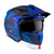 Casco Abierto Modular Mt Helmets Streetfighter Totem B17 Azul Mate + Sun Visor - MTG SPORT