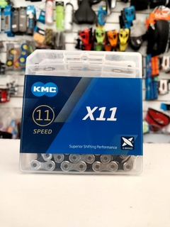 CADENA KMC X11 SILVER BLACK 118 LINK