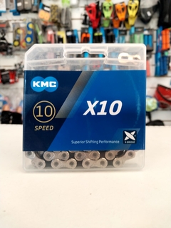 CADENA KMC X 10 SILVER BLACK 116 ESLABONES