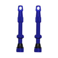 PACK VALVULAS 44MM ENCORE PREMIUM AZULES ALUMINIO x 2 unidades.