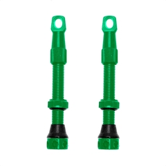 PACK DE VALVULAS PREMIUM ALUMINIO 44MM ENCORE VERDE x 2 unidades.
