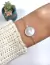 Pulseira Prata 925 com Pedra Natural Madrepérola.