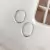 Brinco Argola Oval 4mm em Prata 925.