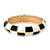 Bracelete Esmaltado Xadrez Banhado a Ouro