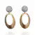 Brinco Oval com Base Cravejada de Zircônia