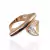 Anel Dourado Polido com Zircônia Triangular