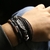 3 Pçs/set Pulseiras De Couro Homens Pulseiras Para Mulheres Contas de Madeira P