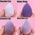 4 pçs esponja de maquiagem pó sopro seco e molhado combinado beleza cosmético - Caio variedades