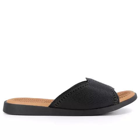 Tamanco Feminino Usaflex Rasteiro Slide Preto AI2408002 -