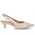 Slingback Dourado Salto Baixo Fino Couro - Usaflex