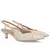 Slingback Dourado Salto Baixo Fino Couro - Usaflex - comprar online