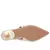 Slingback Dourado Salto Baixo Fino Couro - Usaflex na internet