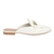 Mule Off-White Bico Quadrado Couro Salto Rasteiro - Usaflex - comprar online