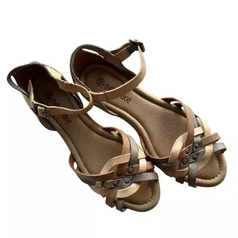 Sandália Flats New Face Telha New Feminina