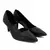 Scarpin Salto Fino Couro Recorte Interno Preto - Usaflex - comprar online