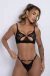 CONJUNTO EM RENDA COM DETALHE PROVOCANTE E 2 CALCINHAS - 1 STRING OUSADA ABERTA NA VIRILHA - loja online