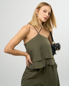 Conjunto Babados Verde Militar - BUCCHI STORE