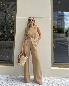 Calça Wide Leg Cáqui - loja online