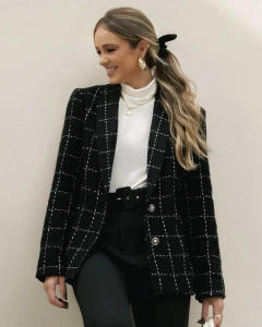 Blazer Tweed Preto