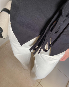 Imagem do Calça Track Wide Leg Sarja Marfim