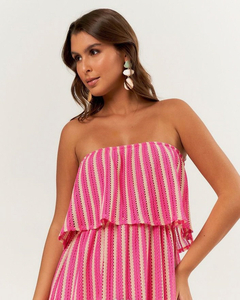 Vestido TQC Crochê Rosa - loja online
