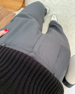 Calça Wide Leg Cinza na internet