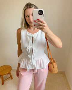 Blusa Amarração Branca - loja online