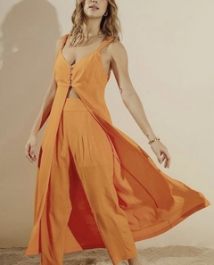 Túnica Alça Trançada Laranja